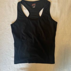 Black Soffe built in bra racer back tank top